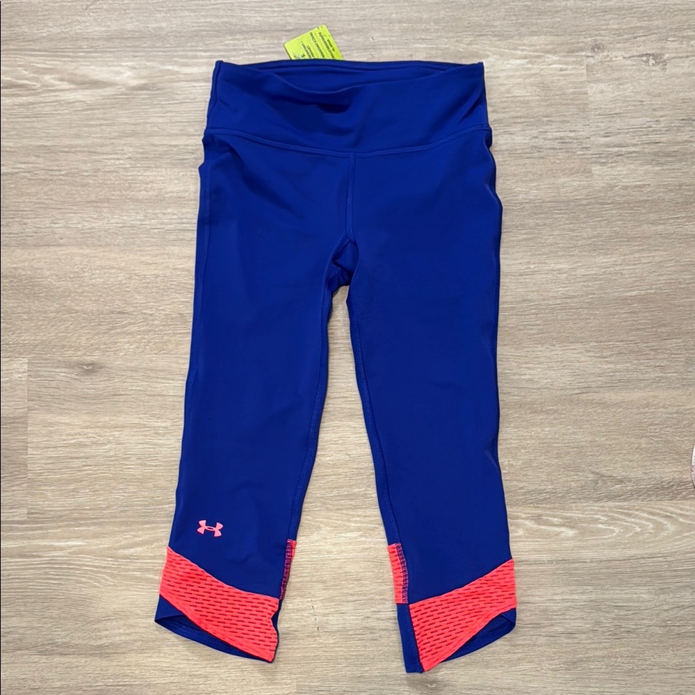 Under Armour Vibrant Blue and Pink Leggings for Dynamic Workouts